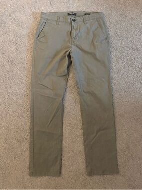 Kenneth Cole Olive Green Straight Chino Pants
